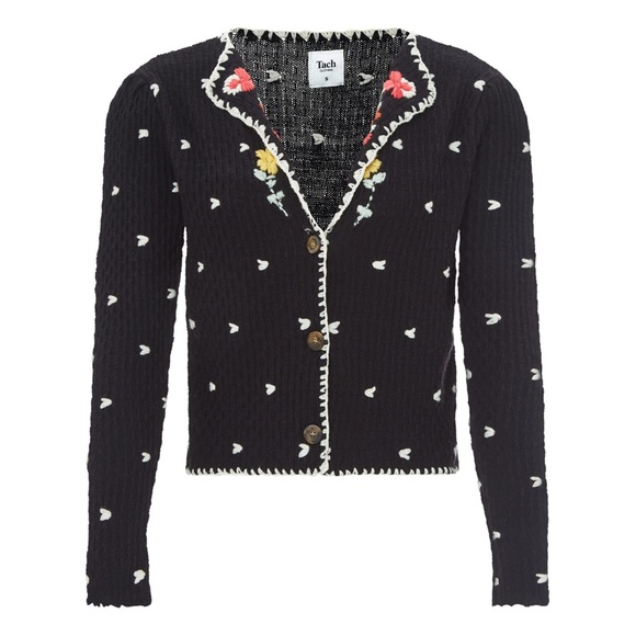 TACH CLOTHING FARAH HAND KNITTED WOOL CARDIGAN - Picture 9 of 14